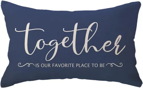Miniatura 7 de ULOVE LOVE YOURSELF Home Quotes Fundas de almohada decorativas de madera Together is Our Favorite Place to Be", funda de almohada de granja de 12 x