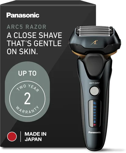Afeitadora eléctrica Panasonic ARC5 para hombres con recortadora emergente, maquinilla de afeitar húmeda/seca de 5 hojas, afeitadoras eléctricas