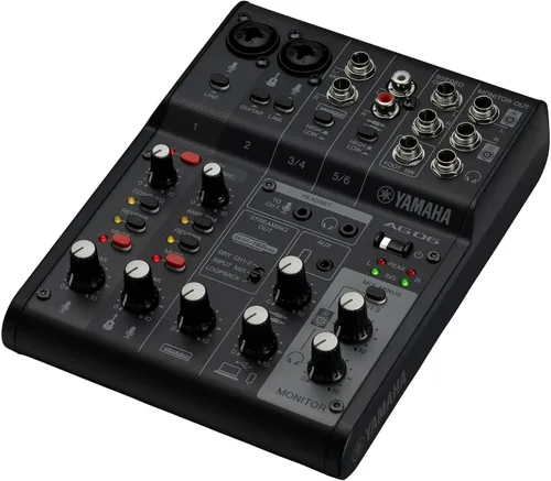 Miniatura 4 de Mezclador/Interfaz USB Yamaha AG06MK2 Negro de 6 canales de transmisión en vivo de audio loopback con paquete de software Steinberg