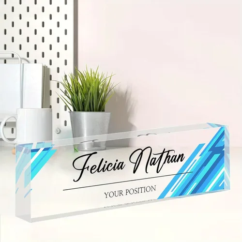 Miniatura 32 de Placa de nombre personalizada, placa de nombre personalizada para oficina, accesorio de escritorio de acrílico, regalos para compañeros de trabajo
