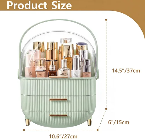 Miniatura 3 de Organizador de maquillaje para el cuidado de la piel, vitrinas de cosméticos con cubierta transparente, organizadores de cuidado de la piel
