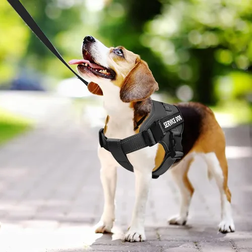 Miniatura 2 de voopet Arnés para perro de servicio, arnés de chaleco de apoyo emocional para mascotas, reflectante, transpirable y ajustable, arnés ESA sin tirones
