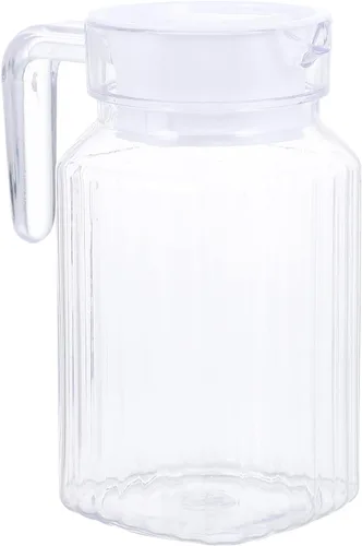 IMIKEYA Jarra de agua de plástico de 20.3 fl oz, jarra de agua de plástico inastillable, ideal para té helado, sangría, limonada, jugo, leche y más