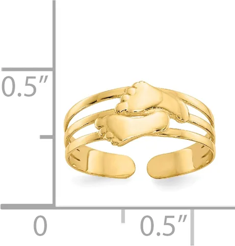 Miniatura 3 de Anillo de dedo del pie desnudo de oro amarillo de 14 quilates - Jewelry By Sweet Pea, Metal