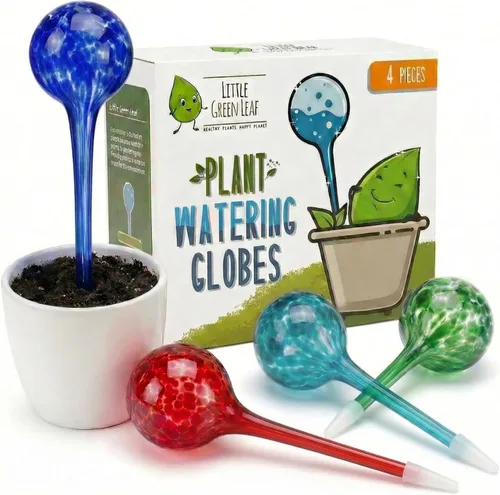 Miniatura 9 de Little Green Leaf LGL - Globos de riego para plantas, globos de riego automático. Insertos decorativos de riego automático. Picos de riego