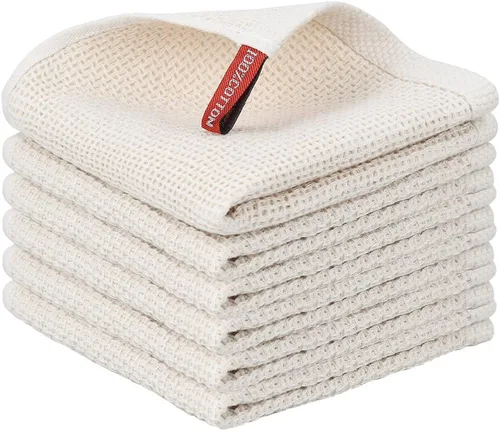 Miniatura 14 de Nialnant - Toalla de cocina 100% algodón, tejido gofre, suave, absorbente y de secado rápido, toallas para secar platos, trapos de limpieza - Multi