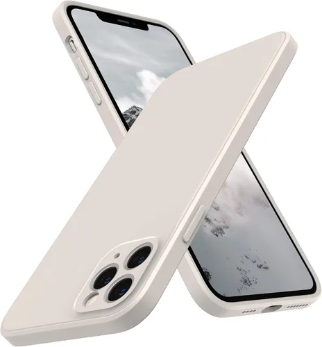 SURPHY Funda de diseño para iPhone 11 Pro Max con protección para cámara, diseño de borde recto, silicona líquida delgada, piedra