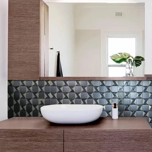 Miniatura 5 de Azulejo autoadhesivo contra salpicaduras de 10 hojas para cocina, azulejos autoadhesivos, pegar en tocadores de baño, chimenea, mesa de lavandería