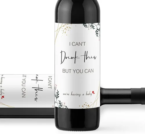 Etiquetas de vino para anuncios de embarazo, 8 unidades ● Etiquetas de vino para anuncios de bebé, anuncio de embarazo para tías, revelación de