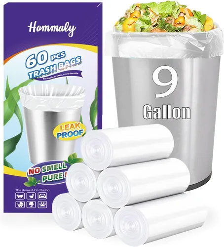Miniatura 28 de Bolsas de basura pequeñas transparentes de 1 galón, 140 unidades (0.8-1 galón), bolsas de basura fuertes de 0.8 galones, 1 galón y 1.2 galones