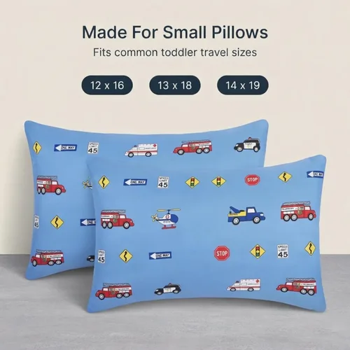 Miniatura 3 de Paquete de 2 fundas de almohada de viaje para niños pequeños - 100% microfibra suave, transpirable e hipoalergénica - 14" por 20" fundas de almohada