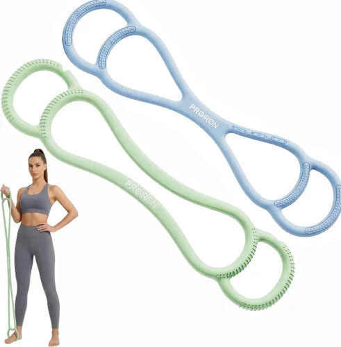 Miniatura 9 de PROIRON Figure 8 Resistance Bands with Handles Exercise Band Stretch Bands for Yoga arm Chest and Shoulder Stretch 8 Shaped Resistance Band for Women