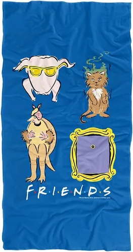 Miniatura 11 de LOGOVISION Toalla de playa con licencia oficial de Friends Food Pattern de 30 x 60 pulgadas
