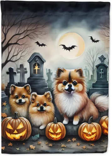 Miniatura 44 de Caroline's Treasures DAC2011GF - Bandera decorativa para jardín de Halloween con diseño de beagle para jardín, jardín, jardín, jardín, multicolor