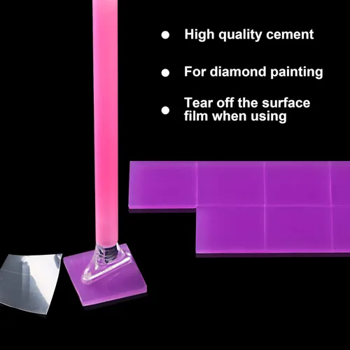 Miniatura 3 de Juego de herramientas de cera de bordado de diamante de arcilla para pintura (morado 50 piezas)