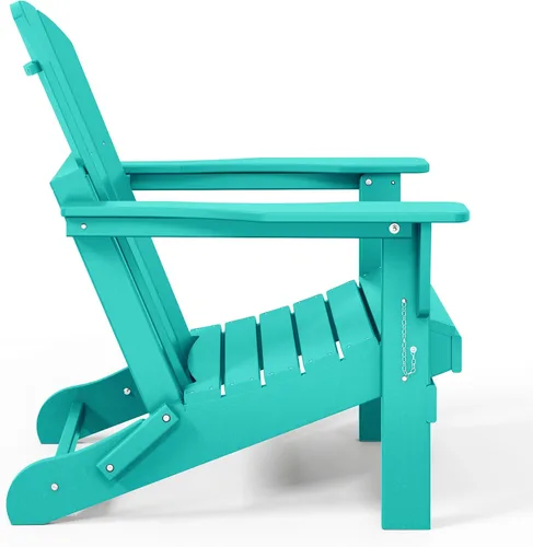 Miniatura 6 de HDPE Laguna - Silla plegable de polietileno Adirondack (juego de 2), turquesa