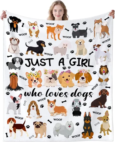 Linda Manta para Perros de Cama Suave y Acogedora de Franela Manta Throw para Amantes de Perros Divertidos Regalos de Felpa de Mascota Cachorro para