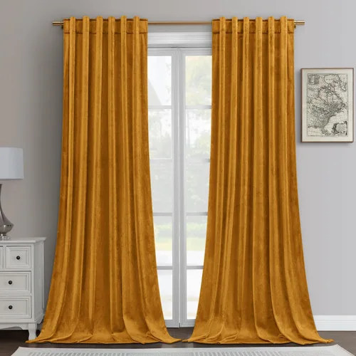 Miniatura 19 de HOMEIDEAS Cortinas opacas de terciopelo gris, 52 x 108 pulgadas, oscurecimiento de la habitación, aislamiento térmico, bolsillo con pestaña trasera