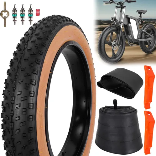 Miniatura 7 de Set of 20x4.0 Fat Tire and Tube, Puncture Resistant Folding Bike Tire Set 102-406 Compatible with E-Bike Mountain Bike MTB Bicycle All-Terrain