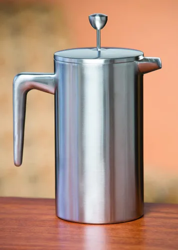 Miniatura 2 de Service Ideas PDWSA350BS Prensa de café de doble pared, acero inoxidable, cepillado, 12 oz. PDWSA350BS in Brushed