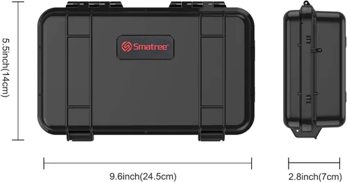 Miniatura 4 de Smatree Estuche Rígido Compacto Impermeable Compatible para GoPro Hero 13/12/11/10/9/8/7/6/5/2018/AKASO Brave 7 LE/DJI Osmo Action, Portátil, Verde