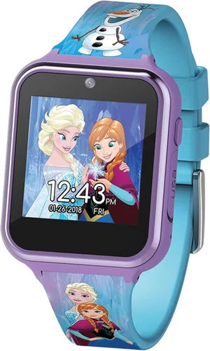 Accutime Kids Disney Frozen Smart Watch with Camera for Kids and Toddlers - Interactive Smartwatch for Boys Girls with Games Voice Recorder