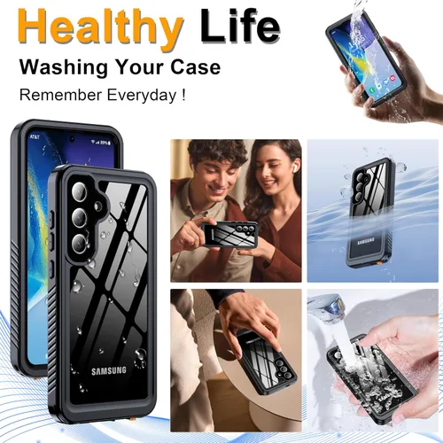 Miniatura 7 de Funda para Samsung Galaxy S25 Plus, impermeable IP68 con protector de pantalla y lente incorporados [14 pies de protección militar a los golpes]