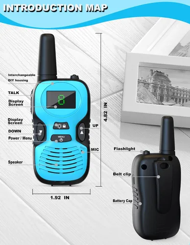 Miniatura 5 de Walkie Talkies para niños 3Pack de largo alcance: juguetes para niños de 8 a 12 años - regalos para niñas de 6 a 8 y 8 a 10 años Walky Talky