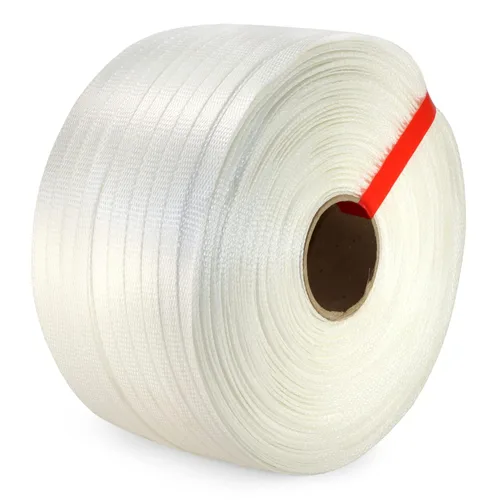 Miniatura 12 de Rollo de flejado de cable tejido de 1/2 pulgada x 1500 pies, tamaño de núcleo de 6 x 3 pulgadas, resistencia a la rotura de 650 libras - Fleje