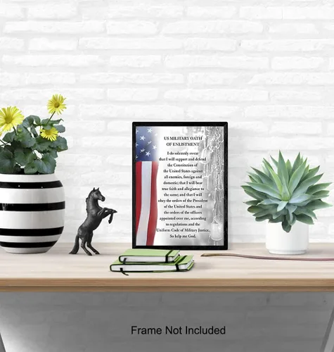 Miniatura 5 de Arte de pared de la bandera estadounidense - Decoración patriótica para habitaciones - Regalo para soldados militares, veteranos, ejército, marina