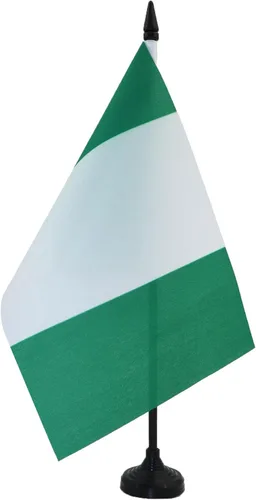 Miniatura 113 de AZ FLAG Sierra Leone Bandera de mesa 5'' x 8'' - Bandera de escritorio de Sierra Leona 21 x 14 cm - Bastón y base de plástico negro