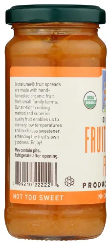 Miniatura 2 de Bionaturae Melocotón orgánico para untar de frutas – Gelatina orgánica, sin OMG, certificado USDA, sin azúcar añadido, sin conservantes, mermelada