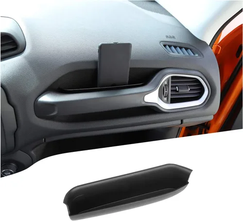 JeCar Bandeja de almacenamiento con asa de agarre para Jeep Renegade, organizador de almacenamiento para Jeep Renegade 2015-2023