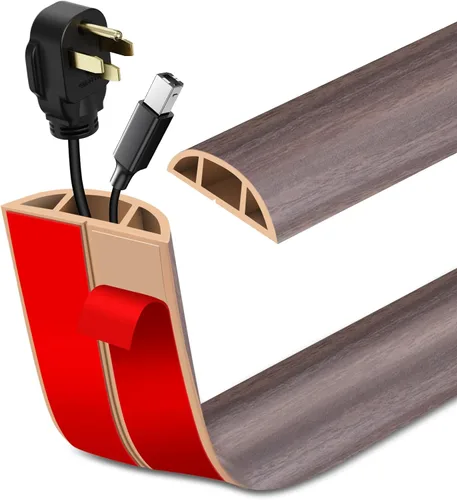 Miniatura 17 de Cubierta de Cable para Piso Autoadhesiva Ocultador de Cables Cubiertas de Cable de Extensión para Piso Protector de Cable de Alimentación para Piso