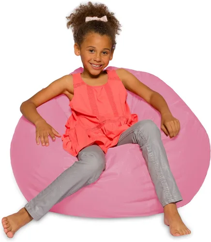Miniatura 53 de Posh Creations - Sillón puff para niños, adolescentes y adultos, incluye funda extraíble y lavable a máquina, tamaño mediano de 27 pulgadas, lona