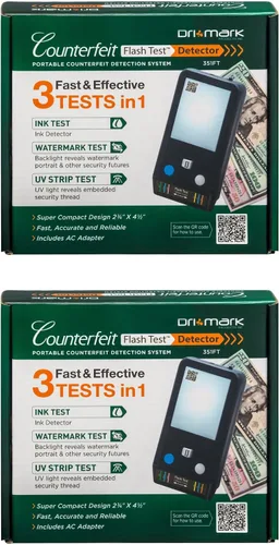 Miniatura 11 de Dri Mark Detector de billetes falsos de prueba de flash, 3 pruebas fáciles en un dispositivo pequeño, marca de agua, tinta, tira de seguridad
