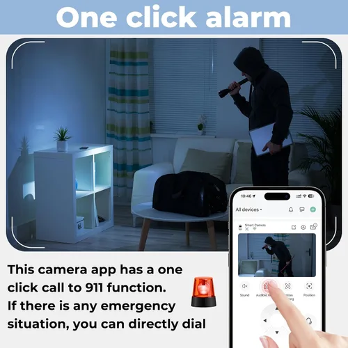Miniatura 9 de Cámara de seguridad oneware con cable, cámaras inalámbricas 2.4G/5G para interior y exterior para seguridad del hogar con sensor de movimiento