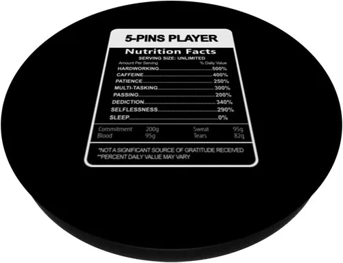 Miniatura 2 de Información nutricional del jugador de 5 pines PopSockets Gráficos PopGrip intercambiables