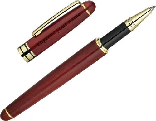 BEILUNER Juego de Escritura de Bolígrafo de Madera Personalizado de Lujo, Palisandro - Elegante y Bonito Juego de Bolígrafos de Regalo para Firma,