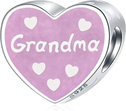 EMOSTAR Dijes temáticos familiares para el Día de la Madre, plata de ley, padre, hija, hijo, nana, esposa marido, madrina, corona de mamá, cuentas