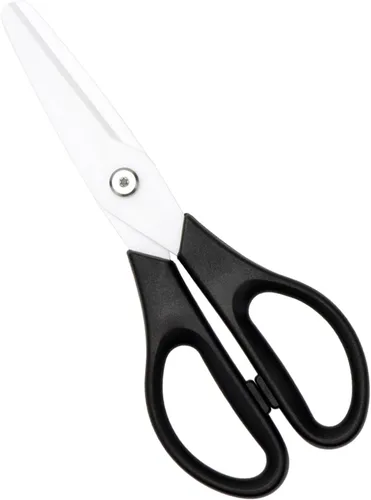 NatSumeBasics Tijeras de cerámica Tijeras de cocina negras Tijeras de cocina de 8 pulgadas, hoja de cerámica blanca, sin metal, tijeras de
