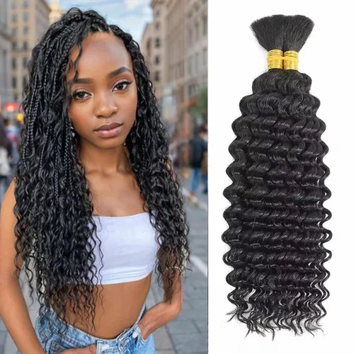 Miniatura 90 de Paquetes de cabello afro rizado y kinky, extensiones de cabello humano de 8 pulgadas, tejido rizado sin procesar, doble entretejido, virgen