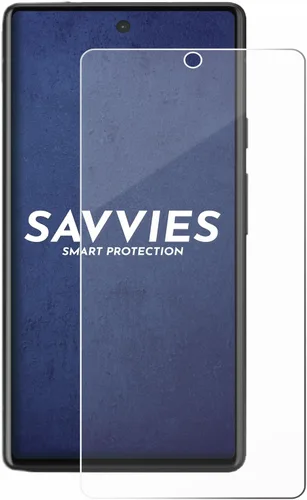Miniatura 2 de savvies Protector de pantalla de vidrio templado compatible con Google Pixel 6a, 1 unidad de vidrio blindado [a prueba de golpes, 9H ultra duro]