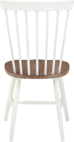 Miniatura 7 de OSP Home Furnishings Eagle Ridge - Sillas de comedor tradicionales de madera maciza estilo Windsor, paquete de 2, color crema