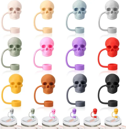 Miniatura 12 de 20 tapas de paja de animales compatibles con Stanley Cup, de silicona, reutilizables, para vasos de 30 y 40 onzas, accesorios de 0.394 in