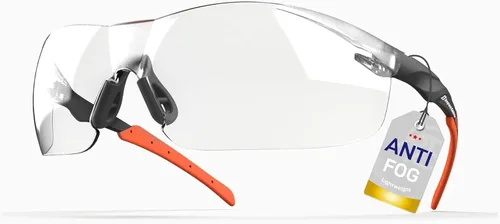 Miniatura 12 de ANSI Z87.1 Gafas de seguridad, antivaho, resistentes a los rayos UV, al impacto y a los arañazos para protección ocular en el trabajo, deportes