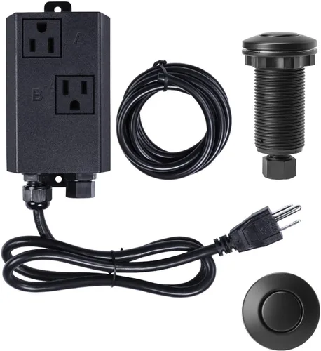 Miniatura 8 de Kit de interruptor de aire para eliminación de basura, interruptor de eliminación de residuos superior del fregadero, botón de encendido/apagado