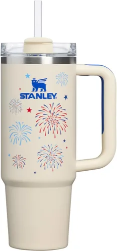 Miniatura 112 de Stanley Quencher H2.0 - Vaso de acero inoxidable con asa, pajilla y tapa FlowState giratoria de 3 posiciones; aislamiento térmico, sin BPA; apto
