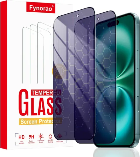 Miniatura 10 de Paquete de 2+2 protectores de pantalla de vidrio mate de privacidad y protector de lente de cámara para iPhone 15, película de vidrio templado mate