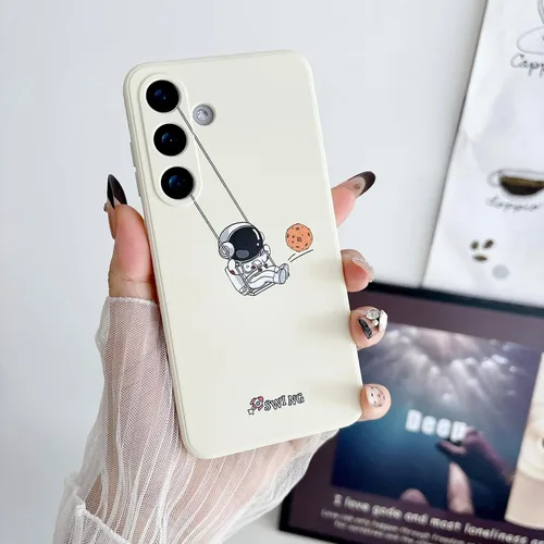 Miniatura 104 de Yonds Queen para Samsung Galaxy S21 Funda Linda, Diseño de Astronauta de Dibujos Animados, Espacio, Luna, Cohete, Elegante Cubierta Amortiguadora